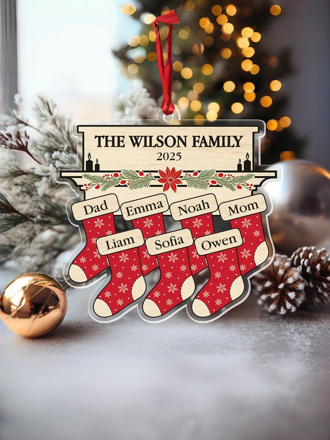 2025 Personalized Home Christmas Acrylic Decorations